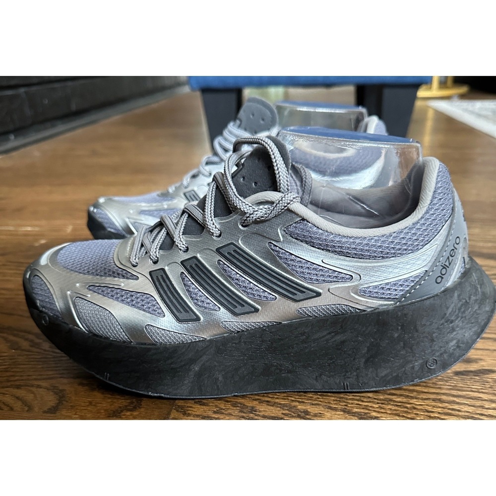 Adidas Adizero Aruku Mens Size 6 Silver Metallic Grey Chunky Platform